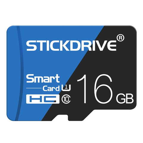 Scheda di memoria STICKDRIVE da 16 GB U1 blu e nera TF (Micro SD) ad alta velocità, 16GB
