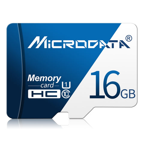 Scheda di memoria MICRODATA 16 GB U1 blu e bianca TF (Micro SD)., 16GB
