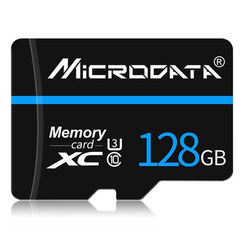 Scheda di memoria MICRODATA 128 GB U3 Blue Line e TF nera (Micro SD)., 128GB