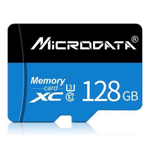 Scheda di memoria MICRODATA U3 blu e nera da 128 GB TF (Micro SD)., 128GB