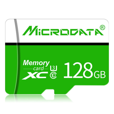 Scheda di memoria MICRODATA U3 verde e bianca da 128 GB TF (Micro SD)., 128GB