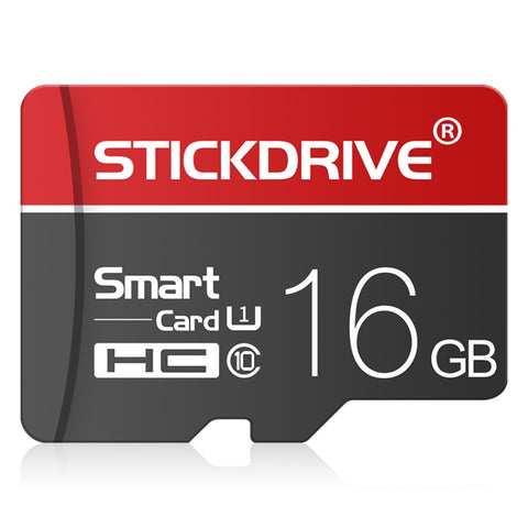 Scheda di memoria STICKDRIVE 16GB U1 White Line rossa e nera TF (Micro SD)., 16GB