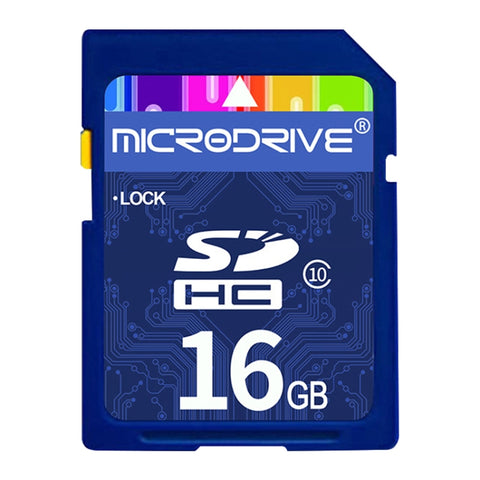 Scheda di memoria SD Microdrive da 16 GB ad alta velocità classe 10 per tutti i dispositivi digitali con slot per scheda SD, 16GB
