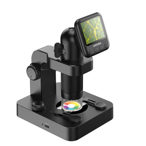 apexel-ms003-microscopio-digitale-hd-portatile-da-esterno-con-base-apexel-ms003 - immagine 1
