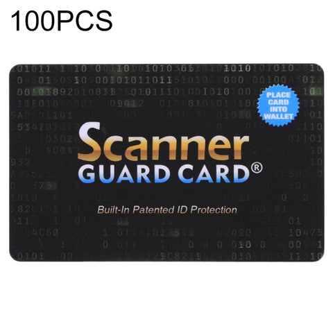 Scheda di blocco RFID per scanner Guard Card da 100 pezzi, protezione ID brevettata integrata, 100 PCS