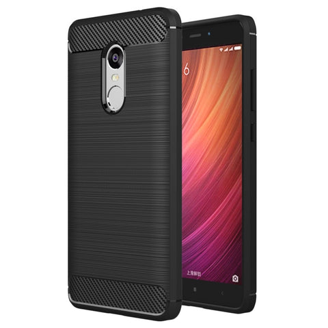 Per Xiaomi Redmi Note 4X Custodia protettiva in TPU antiurto con struttura in fibra di carbonio spazzolata, For Redmi Note 4X, Redmi Note 4X