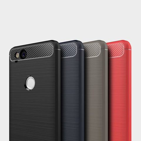 Per Google Pixei 2 Custodia protettiva per armatura robusta in TPU antiurto in fibra di carbonio con texture spazzolata, For Google Pixel 2, Google Pixel 2