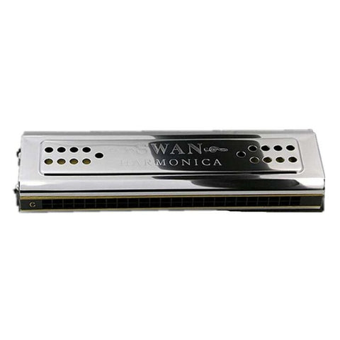 Swan SW24-12A Scatola per polifonia per armonica a doppia faccia a 24 fori per bambini adulti Prestazioni per principianti, SW24-12A 24-holes Polyphonic Harmonica