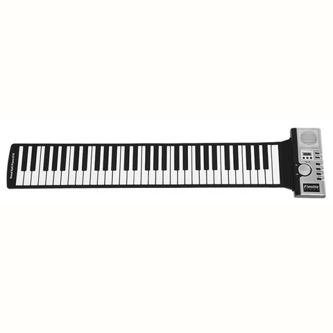 Pianoforte elettronico con tastiera morbida portatile arrotolabile flessibile a 61 tasti con altoparlanti, 61 Keys