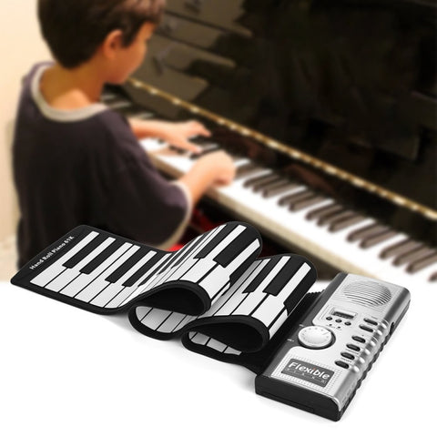 Pianoforte elettronico con tastiera morbida portatile arrotolabile flessibile a 61 tasti con altoparlanti, 61 Keys