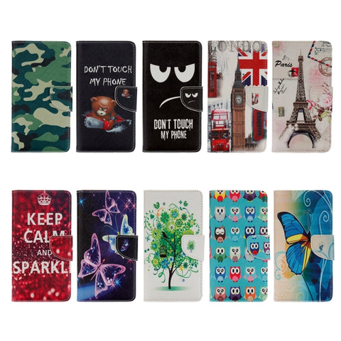 Per Huawei P8 Lite (2017) e Honor 8 Lite Custodia in pelle con chiusura orizzontale con motivo albero verde in fiore con supporto, slot per carte e portafoglio, For P8 Lite (2017) & Honor 8 Lite, Huawei P8 Lite (2017) & Honor 8 Lite