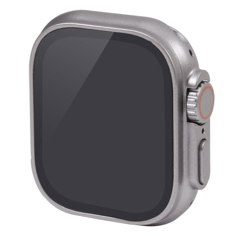 Per Apple Watch Ultra 49mm Schermo nero Modello di visualizzazione fittizio falso non funzionante, per fotografare cinturino dell'orologio, senza cinturino, 49mm Black Screen,No Watchband (Silver)