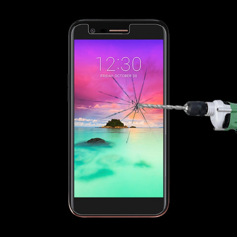Per LG K10 (2017) Pellicola per schermo in vetro temperato a schermo intero non antideflagrante con durezza superficiale 0,26 mm 9H, For LG K10 (2017) (1 PC)