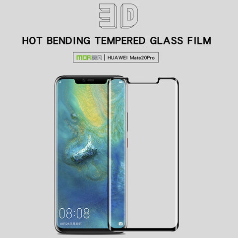 Pellicola in vetro temperato con schermo curvo antideflagrante 3D MOFI 9H per Huawei Mate 20 Pro, For Huawei Mate 20 Pro