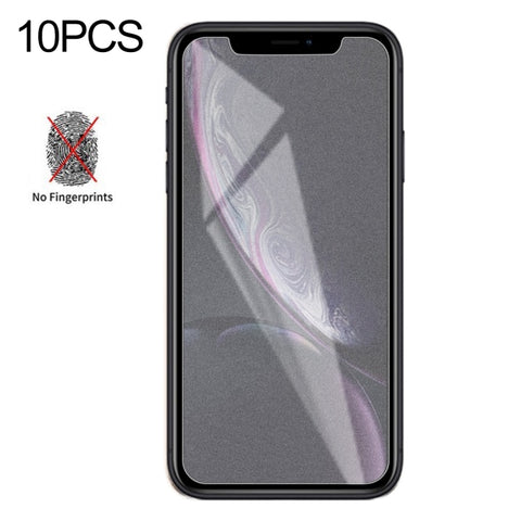 Per iPhone XR / iPhone 11 10 pezzi di pellicola in vetro temperato satinato opaco non completamente, For iPhone XR / iPhone 11(10 PCS)