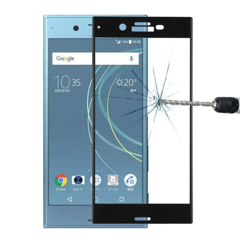 Per Sony Xperia XZs 0,33 mm 9H Durezza superficiale Proteggi schermo in vetro temperato curvo a schermo intero 3D, For Xperia XZs