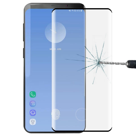 Pellicola in vetro temperato a schermo intero 3D da 0,3 mm 9H per Galaxy S10+, lo sblocco con impronta digitale è supportato