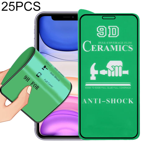 Per iPhone 11 / XR 25 pezzi 2.5D Pellicola in ceramica con colla completa e copertura totale, For iPhone 11 / XR (25 PCS)