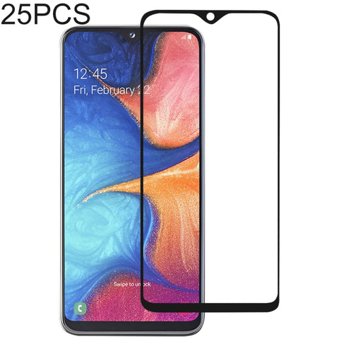 Pellicola proteggi schermo in vetro temperato con colla completa da 25 pezzi per Galaxy A20e, For Galaxy A20e