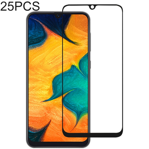 Pellicola salvaschermo in vetro temperato con colla completa da 25 pezzi per Samsung Galaxy A30 / A50 / M30 / A40S / A30 JP, For A30 & A50 & M30 & A40S
