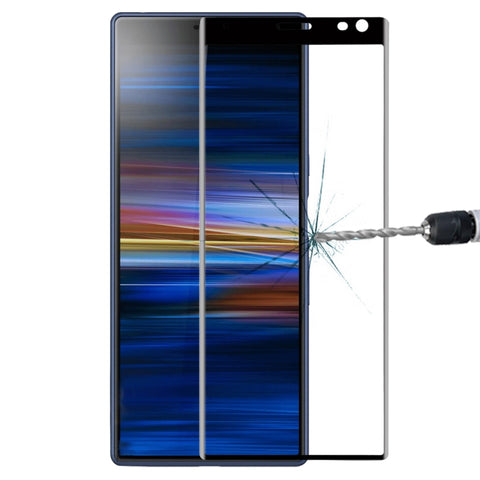 Pellicola in vetro temperato curvo a schermo intero 3D 9H per Sony Xperia 10, For Sony Xperia 10(1 PC)