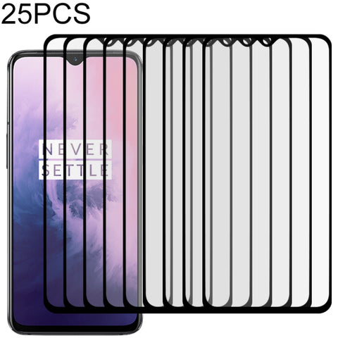 Pellicola protettiva in vetro temperato per schermo a copertura totale da 25 pezzi per OnePlus 7T, For OnePlus 7T
