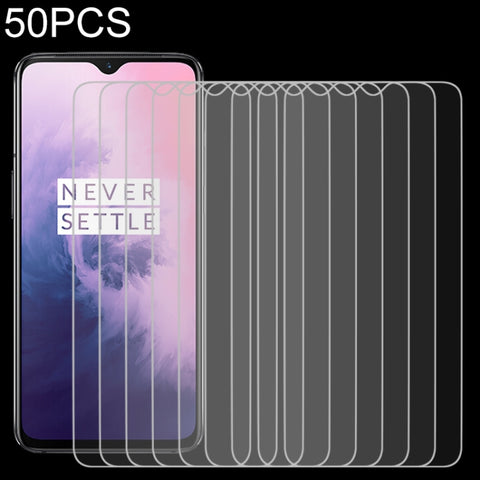 Pellicola in vetro temperato da 50 pezzi 0,26 mm 9H 2,5D per OnePlus 7T, For OnePlus 7T (50 PCS)