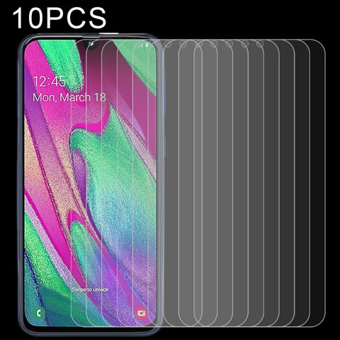 Pellicola in vetro temperato a schermo intero 2.5D da 10 pezzi per Galaxy A40, For Galaxy A40 (10 PCS)