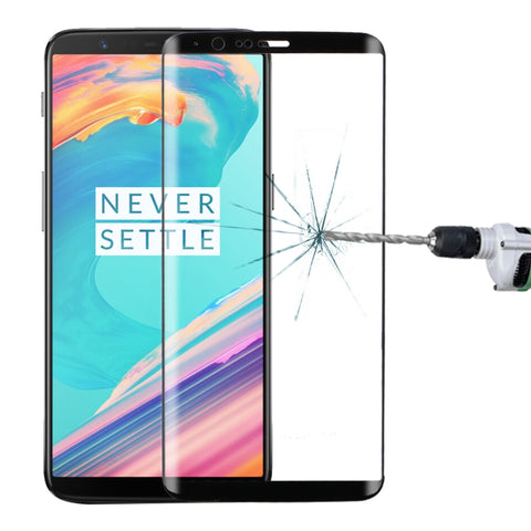 Per OnePlus 5T Proteggi schermo in vetro temperato HD con bordo curvo 3D con durezza 9H, For OnePlus 5T