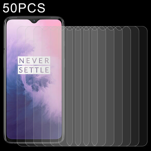 Pellicola in vetro temperato da 50 pezzi 0,26 mm 9H 2,5D per OnePlus 7, For OnePlus 7 (50 PCS)