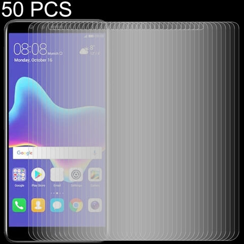 Pellicola in vetro temperato 9H 2.5D da 50 PZ 0,26mm per Huawei Y9 (2018), For Y9 (2018) (50 PCS)