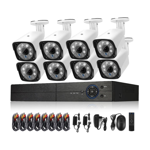Kit di Sicurezza CCTV 8 Canali 2MP 1080P con DVR, Visione Notturna e