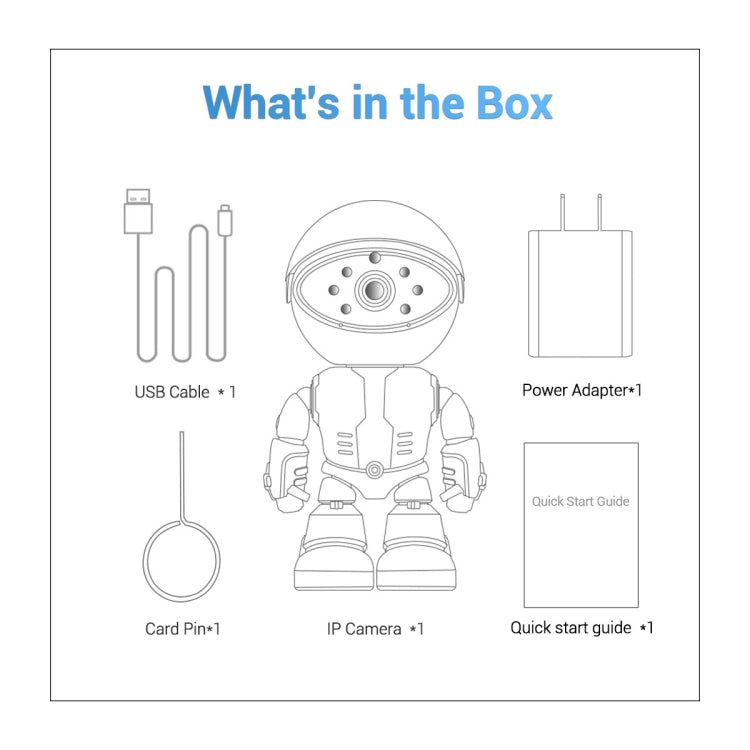 Telecamera IP WiFi robot ESCAM PT205 HD 1080P, supporto rilevamento movimento/visione notturna, distanza IR: 10 m, presa americana, PT205 US Plug