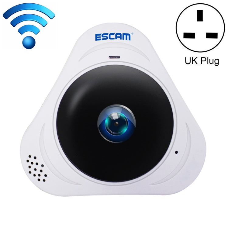 Telecamera IP WiFi ESCAM Q8 960P 360 gradi Fisheye 1.3MP, supporto rilevamento movimento/visione notturna, distanza IR: 5-10 m, spina AU, Q8 US Plug, Q8 AU Plug, Q8 EU Plug, Q8 UK Plug