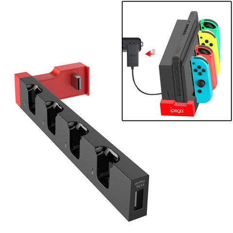 Caricatore iPega PG-9186 per Joy-Con Nintendo Switch con Supporto e