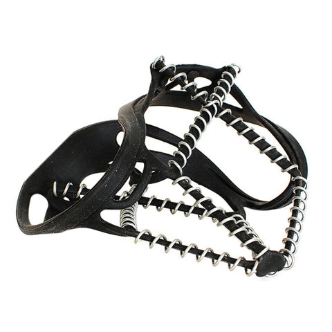 Un paio di borchie per artigli da neve da arrampicata antiscivolo semplici per ispessimento della molla all'aperto