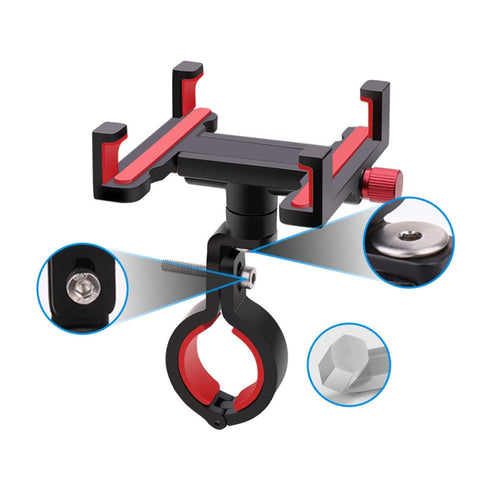 Supporto per telefono da bicicletta girevole in alluminio 360° -