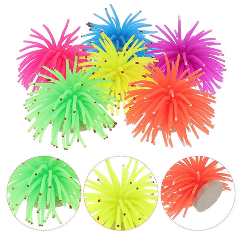 articoli-per-acquari-decorazione-tpr-simulazione-sfera-di-riccio-di-mare-corallo-con-punta-dimensioni-l-diametro-13-cm-13cm - immagine 2