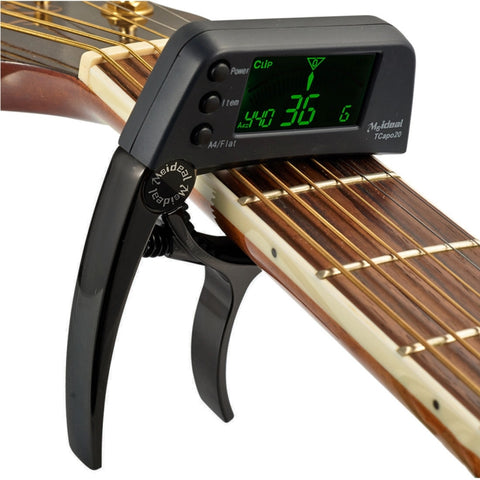 clip-per-accordatore-per-chitarra-professionale-accordatore-a-clip-cromatico-in-stile-loft-con-display-lcd-rotante-con-luce-capotasto-per-chitarra-con-una-sola-mano - immagine 1