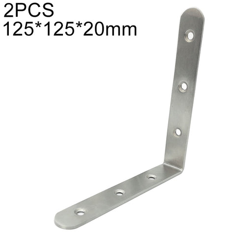 Staffa angolare da 90 gradi in acciaio inossidabile da 10 pezzi, staffa angolare con giunto di fissaggio per mobili, schermi da parete (125 mm), 125mm (2pcs)