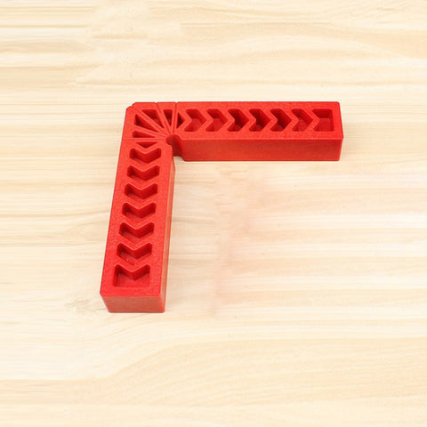 Strumento di fissaggio per righello quadrato posizionatore ausiliario per la lavorazione del legno da 4 pollici in plastica da 90 gradi, 4 Inch