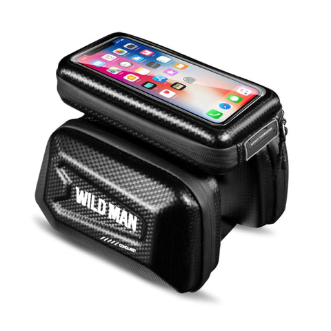 WILD MAN E6S Borsa anteriore impermeabile Touch Screen Borsa MTB Borsa per tubo per bicicletta di grande capacità Accessori per l'equitazione, E6S