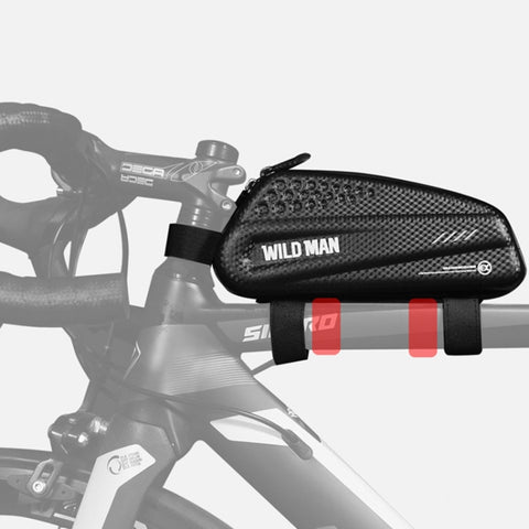 WILD MAN EX Borsa anteriore impermeabile Set di telefoni cellulari MTB Borsa a tubo per bicicletta Accessori per l'equitazione, EX