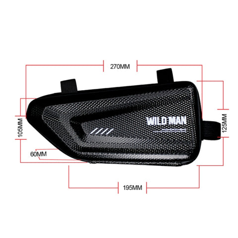 WILD MAN E4 Borsa anteriore impermeabile Set di telefoni cellulari MTB Borsa per tubo per bicicletta Accessori per l'equitazione, E4
