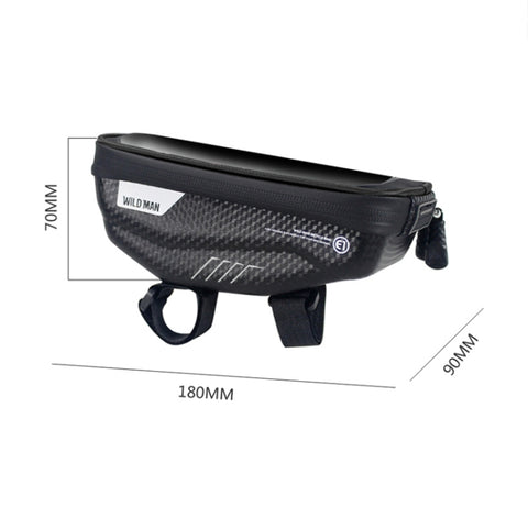 WILD MAN E1 Borsa anteriore impermeabile Set di telefoni cellulari MTB Borsa per tubo per bicicletta Accessori per l'equitazione, E1 (Red), E1 (Black)