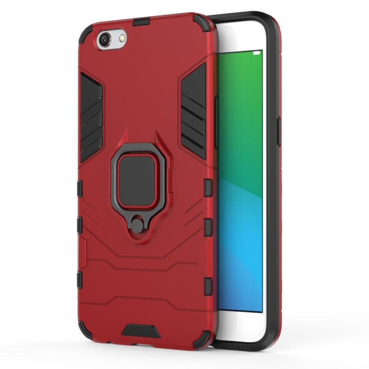 Custodia antiurto in PC e TPU per OPPO R9s con supporto ad anello