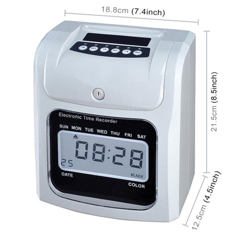 Punzonatrice per presenze inglese con schermo LCD, orologio elettronico, carta di carta, campana musicale di supporto, LCD Screen