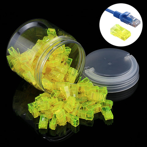 Spina modulare con connettore RJ45 Anpwoo Amp01 da 100 pezzi, 100 PCS (Yellow), 100 PCS (Blue), 100 PCS (Orange)