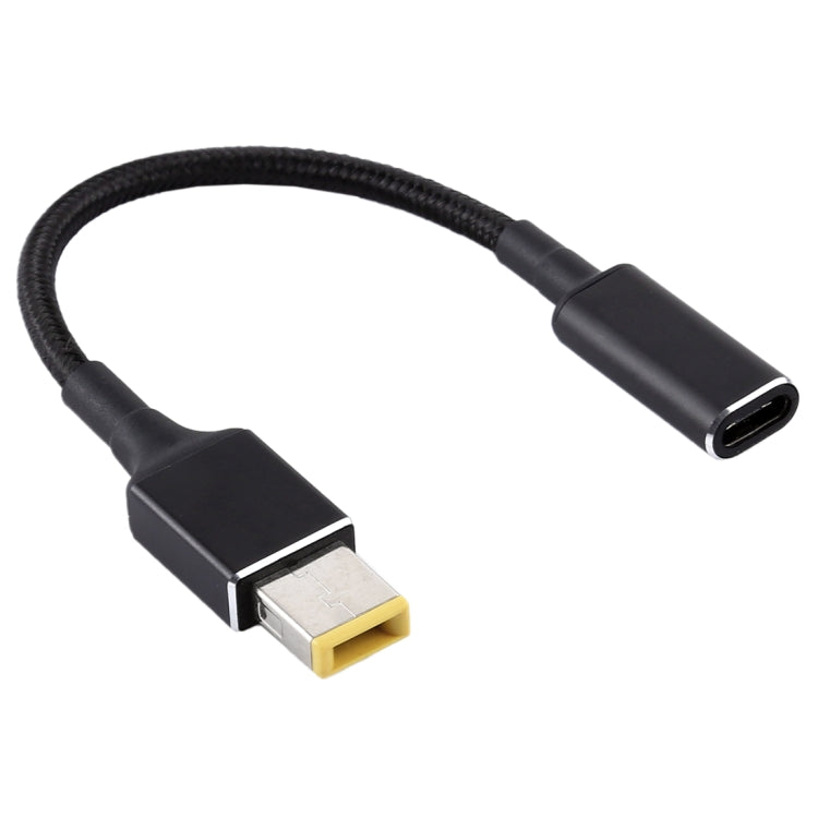 cavo-intrecciato-in-nylon-pd-100w-185-20v-big-square-a-usb-c-type-c-per-notebook-lenovo-lunghezza-circa-30-cm-t570-t470-470s-x1-carbon-2018 - immagine 3