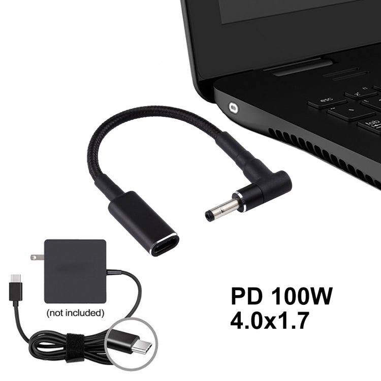 cavo-intrecciato-in-nylon-con-adattatore-da-gomito-a-usb-c-type-c-pd-100-w-185-20-v-40-x-135-mm - immagine 5